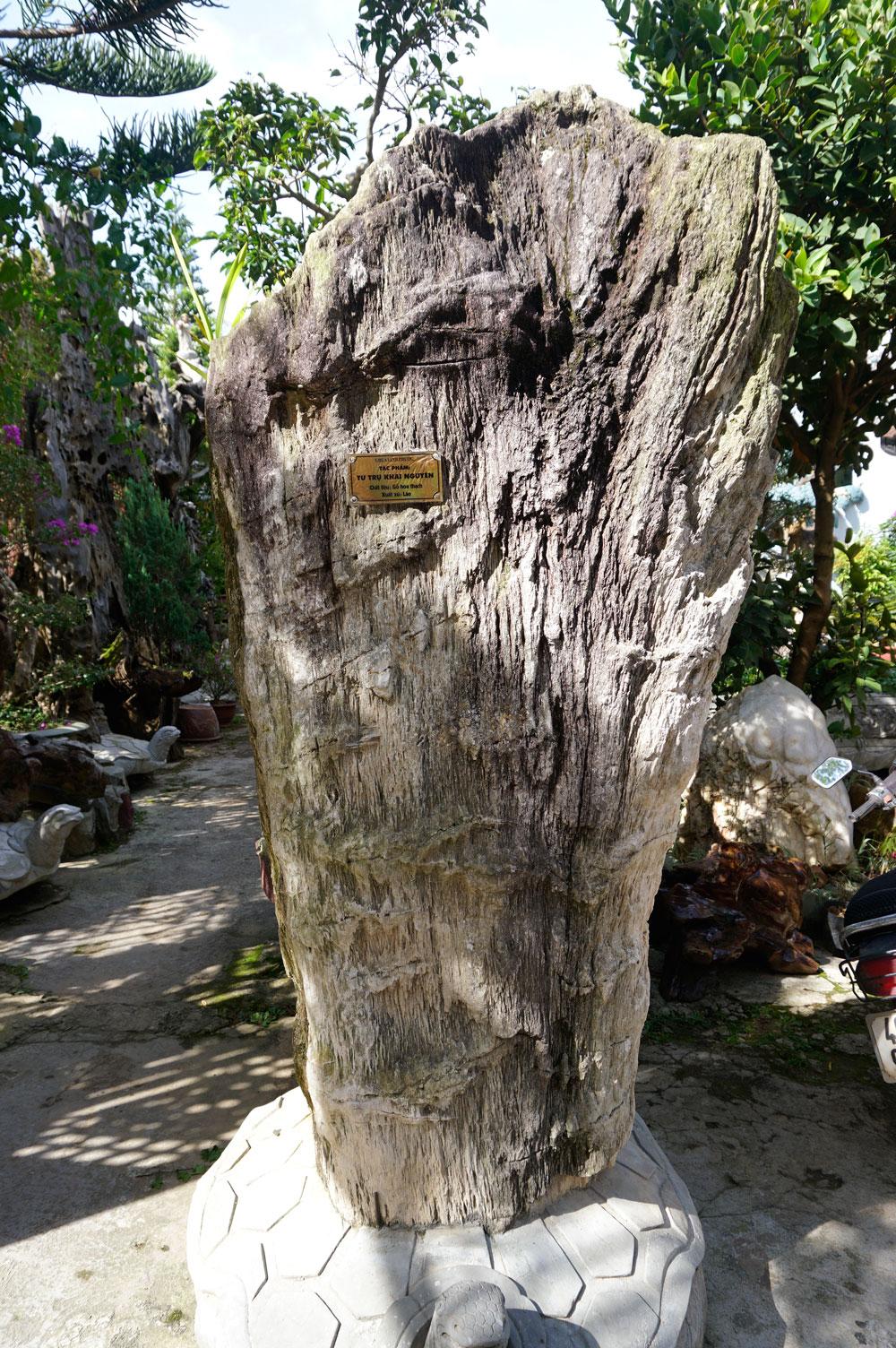 Gỗ hóa thạch bạc tỷ gần chùa Ve Chai - Chùa Linh Phước