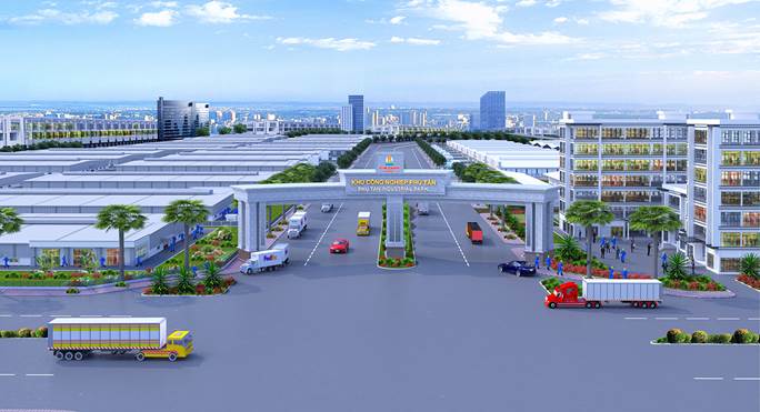 Phối cảnh Khu công nghiệp Phú Tân sau khi hoàn thiện.